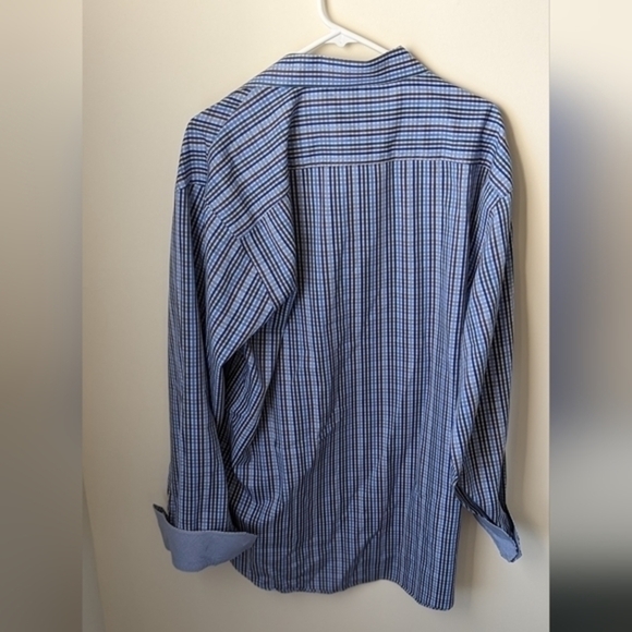BUGATCHI PLAID DRESS BUTTON DOWN WITH FLIP CUFF Size 2XL  Excellent condition - Picture 2 of 5